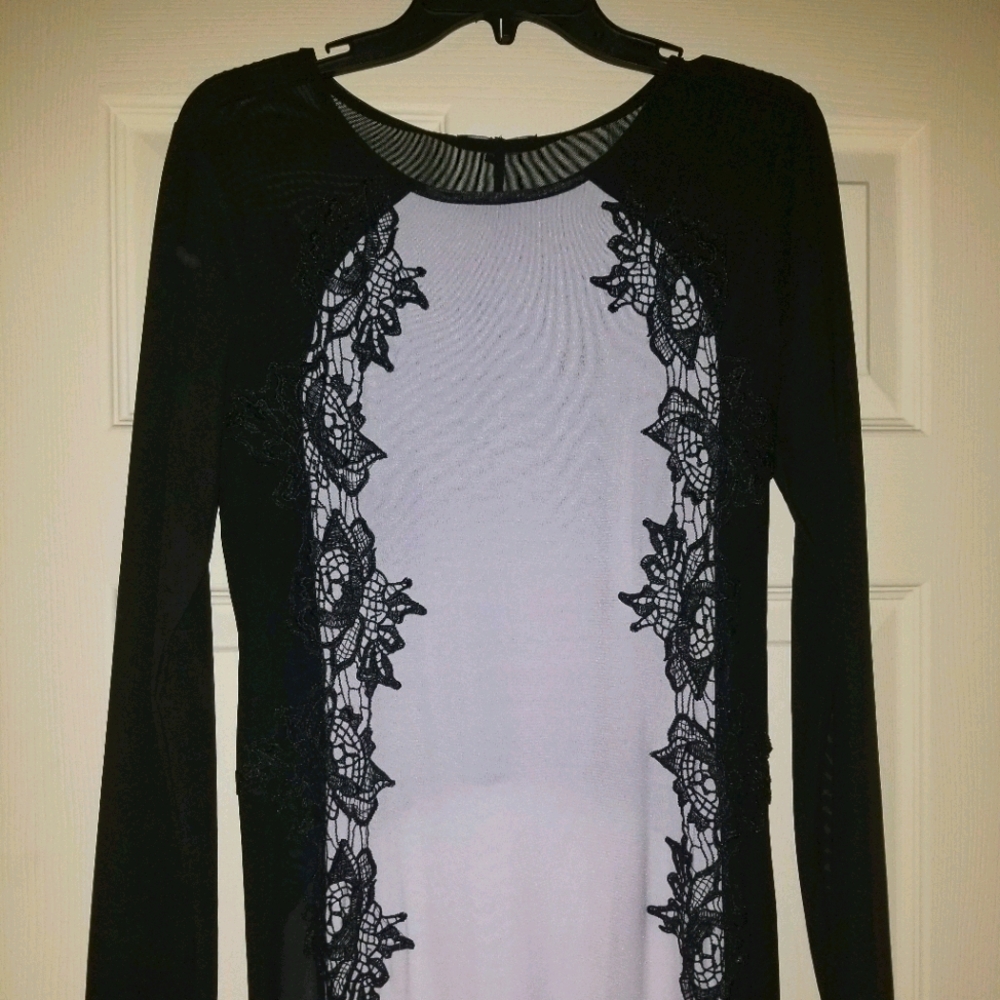 Sheer Embroidered Dress